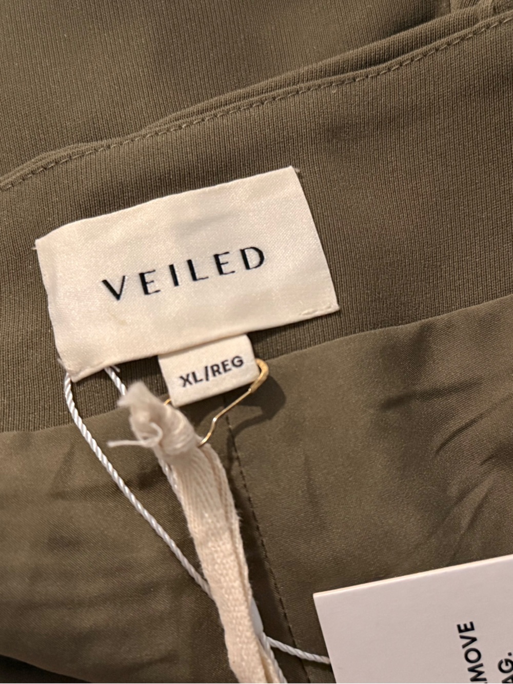 NWT Veiled Rumer Wide Leg Cargo Pants Olive Utility High Rise XL - Picture 3 of 6